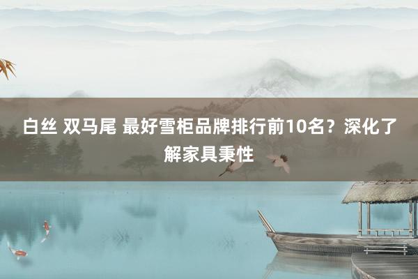 白丝 双马尾 最好雪柜品牌排行前10名？深化了解家具秉性