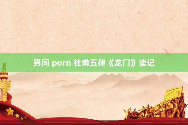 男同 porn 杜甫五律《龙门》读记
