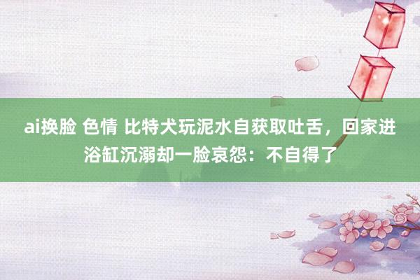 ai换脸 色情 比特犬玩泥水自获取吐舌，回家进浴缸沉溺却一脸哀怨：不自得了