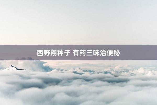 西野翔种子 有药三味治便秘